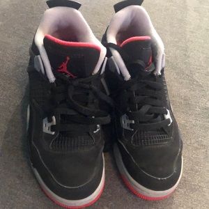 Air jordans 4 retro black size 6 1/2